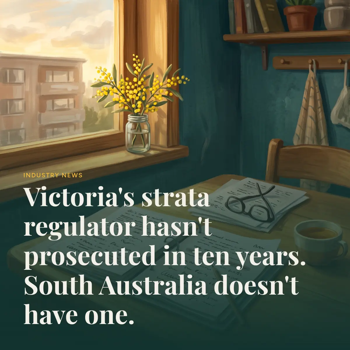 Victoria's strata regulator hasn't prosecuted in ten years. South Australia doesn't have one.